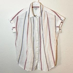 Madewell Striped Tunic Size XS Oversized Button Up